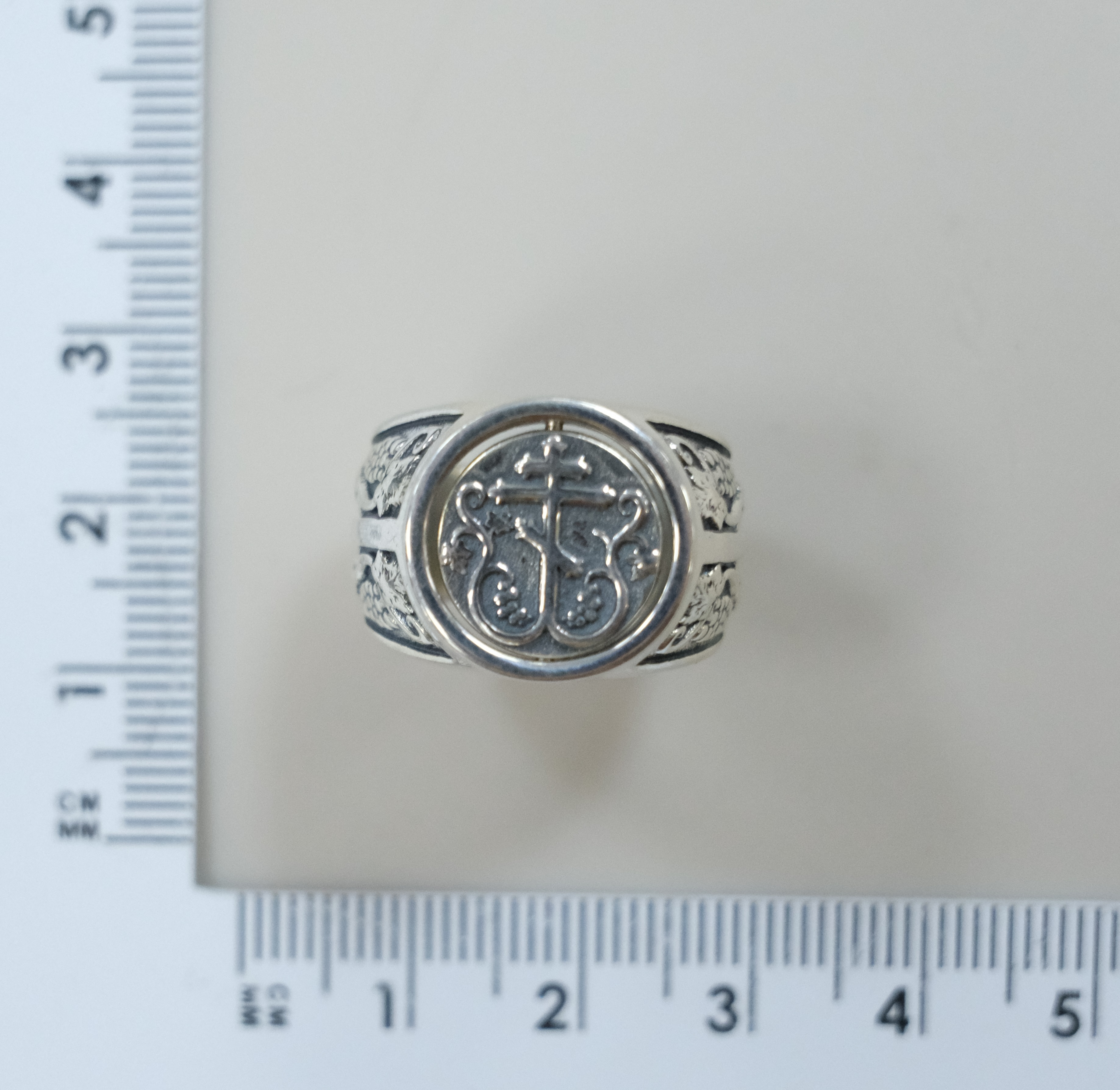 Серебряное кольцо "Православное"